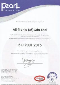 ISO Certification 9001:2015 - Pearl